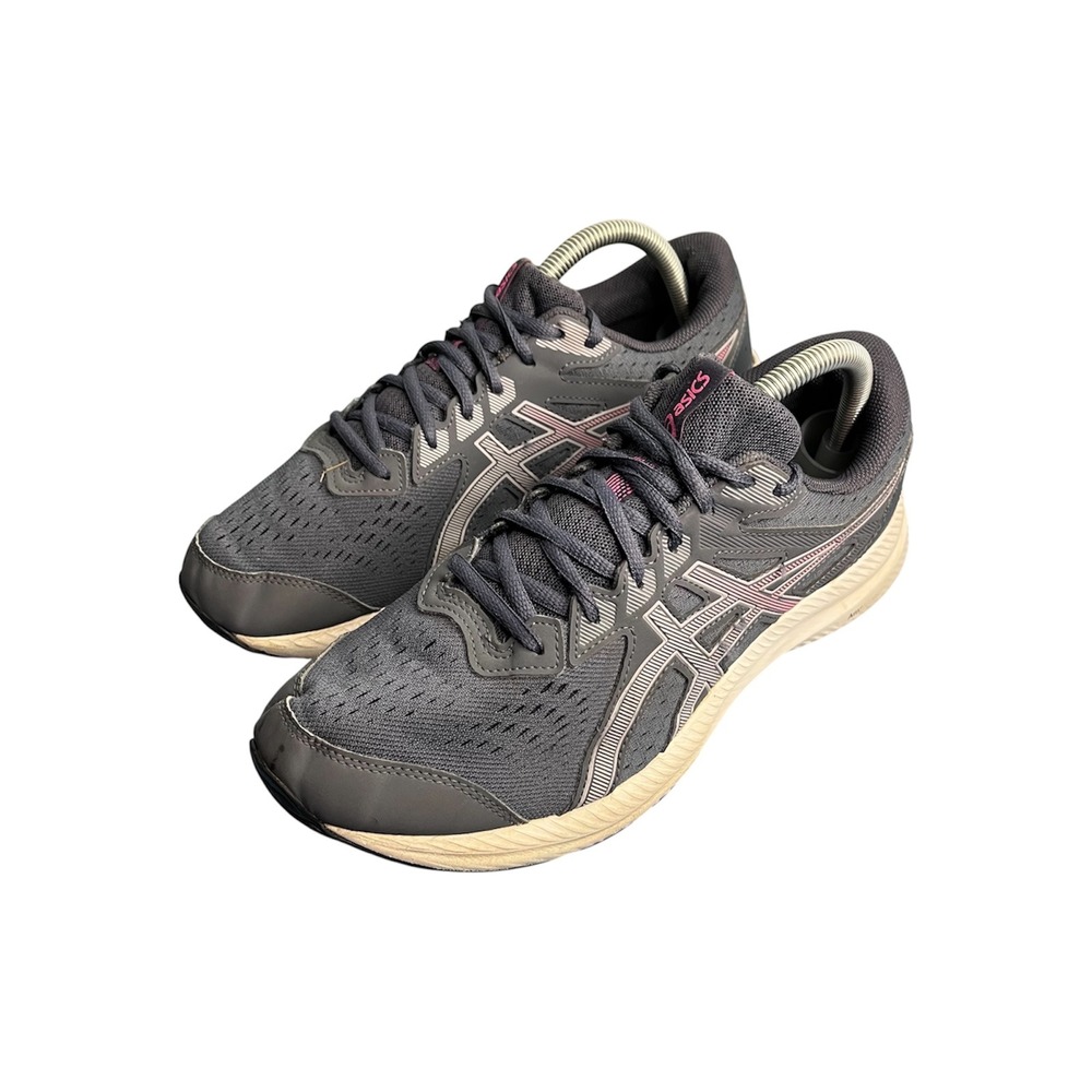 Asics Gel-Contend 8 Womens Running Shoes Grey Pink 1012B319 Size 10 Wide